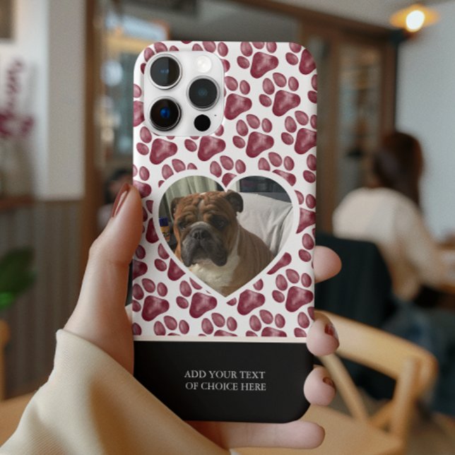 cute photo watercolor Paw Print Dog Photo Case (Creator Uploaded)