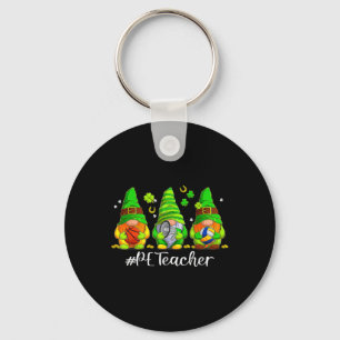 Cute Physical Education Pe Teacher Gnome St Patric Key Ring