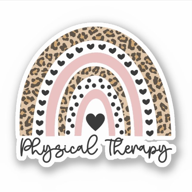 Cute Physical Therapy Rainbow, Physical Therapist (Front)