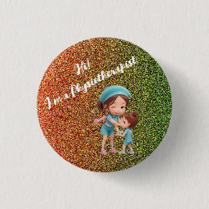 Cute Physiotherapist Badge Button