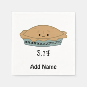 Cute Pi Day 3.14 Napkin
