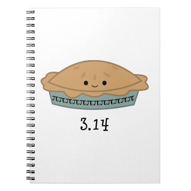 Cute Pi Day 3.14 Notebook (Front)
