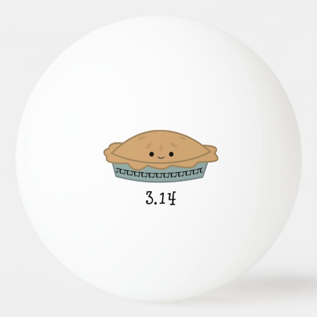 Cute Pi Day 3.14 Ping Pong Ball (Front)