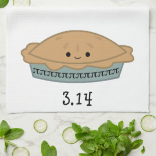 Cute Pi Day 3.14 Tea Towel