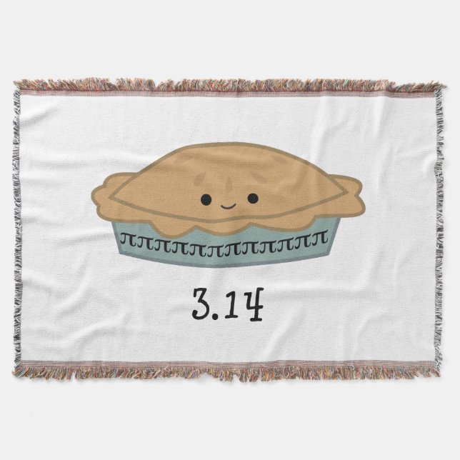 Cute Pi Day 3.14 Throw Blanket (Front)