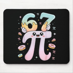 Cute Pi Day 67 Math Apparel Funny Pi Number Design Mouse Pad
