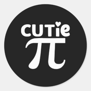 Cute Pi Day Math Day Teacher Women Girls Cutie Pi Classic Round Sticker
