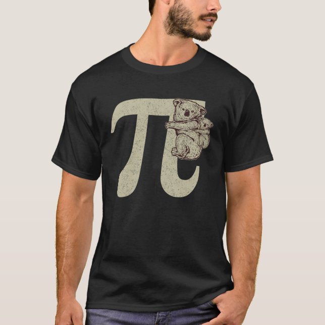 Cute Pi Day Mathematics  Cutie Pie Baby Koala Love T-Shirt (Front)