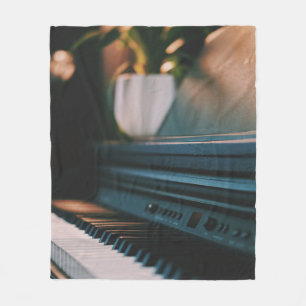 Cute Piano Artwork Fleece Blanket