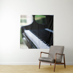 Cute Piano Artwork Tapestry