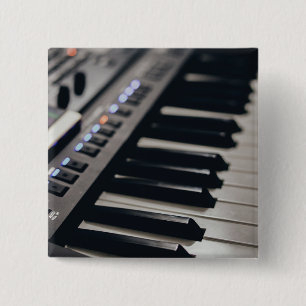 Cute Piano Design 15 Cm Square Badge