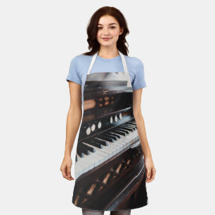 Cute Piano Design Apron