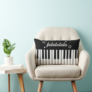 Cute Piano Keyboard Falalalala Music Lumbar Cushion