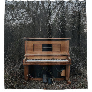 Cute Piano Shower Curtain