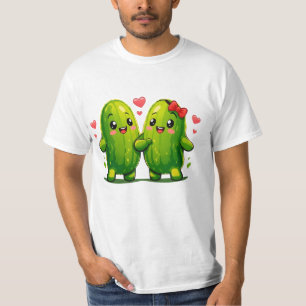 Cute Pickle Couple Funny Kawaii Pickles T-Shirt fo