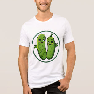 Cute Pickle Couple Funny Kawaii Pickles T-Shirt fo Tri-Blend Shirt