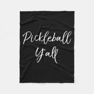 Cute pickle love pickleball heart retro tee fleece blanket