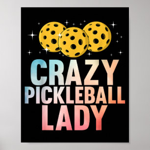 Cute pickleball art for women mum grandma pickle poster