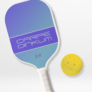 Cute Pickleball Dink Pun Sports Ombre Blue Purple Paddle