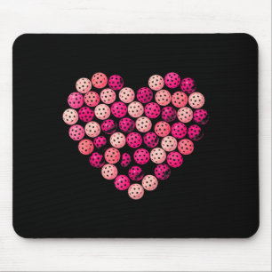 Cute pickleball heart valentine for pickleball mouse pad
