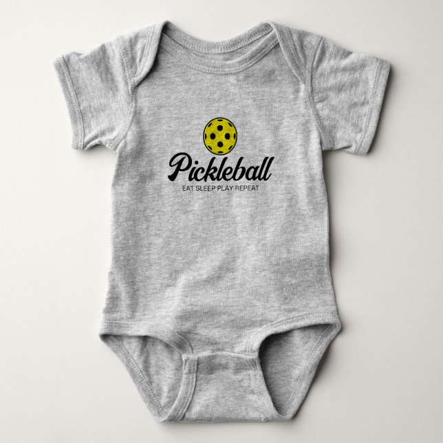 Cute pickleball jumpsuit for new baby (Front)