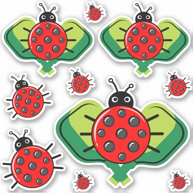🐞Cute pickleball ladybug with pickleball paddles  (Front)