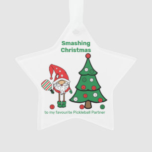 Cute Pickleball Merry Christmas  Ornament