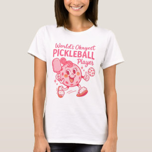 Cute Pickleball Player Pink Funny Pickleballer  T-Shirt