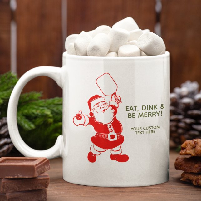 Cute Pickleball Santa Christmas  Coffee Mug (Creator Uploaded)