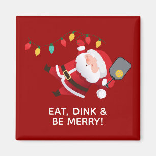 Cute Pickleball Santa Red Christmas  Magnet