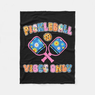 Cute pickleball vibes only shirt for girls women fleece blanket