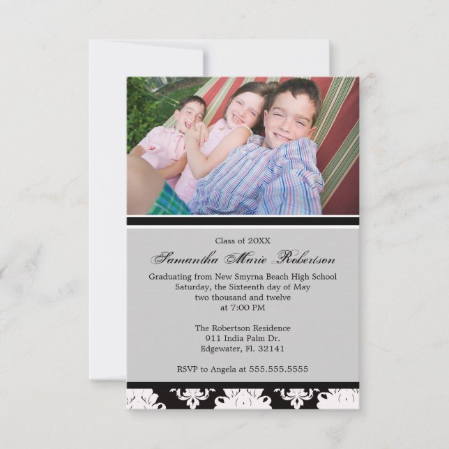 Cute Picture Graduation Party Invite (Front)