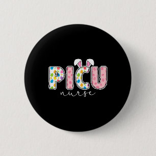 Cute Picu Nurse Easter Bunny Paediatrics Icu Nurse 6 Cm Round Badge