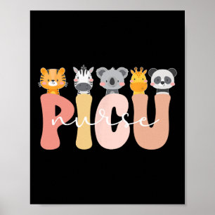 Cute Picu Nurse Paediatrics Intensive Care Unit Poster