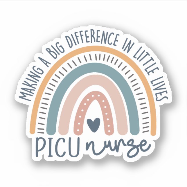 Cute PICU Nurse Rainbow, Paediatrics Intensive Car (Front)