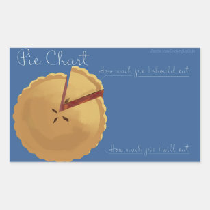 Cute Pie Chart Sticker! Rectangular Sticker