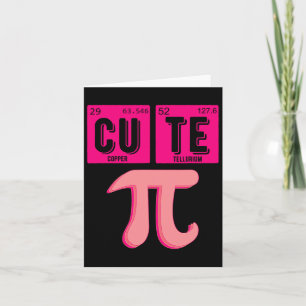 Cute Pie Pi Day Cutie Math Periodic Table Pink Mat Card