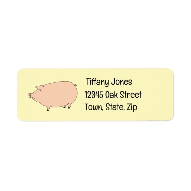 Cute Pig Address Labels (Front)