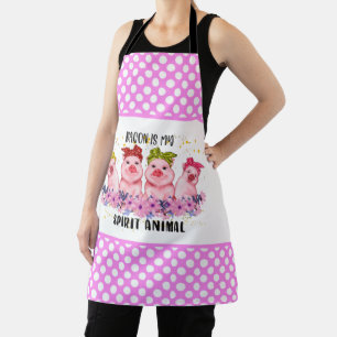 cute pig bacon lovers kitchen apron