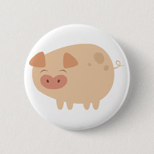 Cute Pig Button