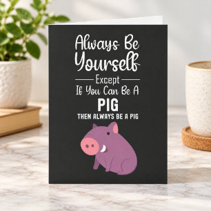 Cute Pig Cards Funny Humour Humourous Animal Farm