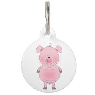 Cute Pig Cartoon Pet Tag