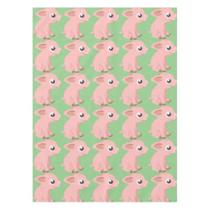 Cute pig cartoon tablecloth