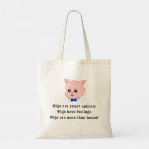 Cute Pig Cartoon Tote Bag