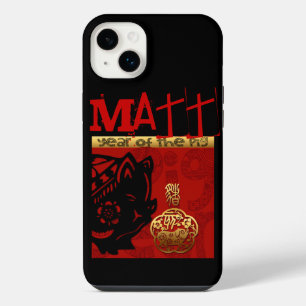 Cute Pig Chinese Year Zodiac Birthday iPC iPhone 14 Plus Case