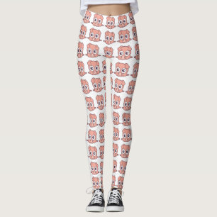 Cute pig clipart leggings