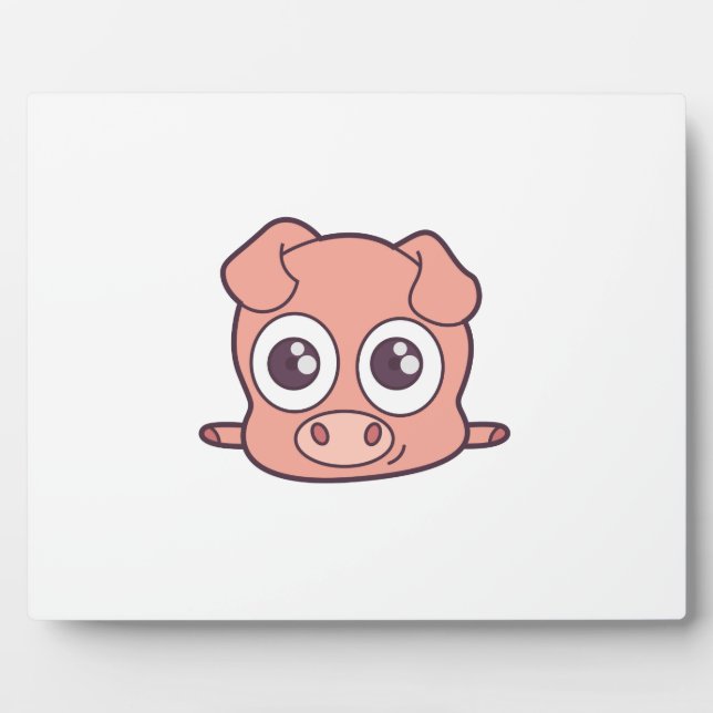 Cute pig clipart plaque (Front)