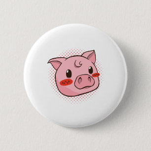 Cute Pig Costume Gift For Piggy Lovers 6 Cm Round Badge