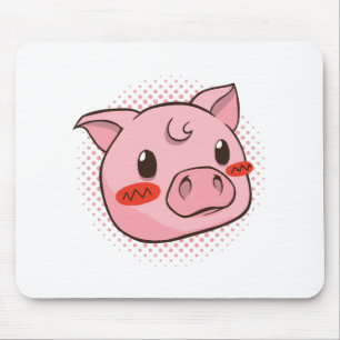 Cute Pig Costume Gift For Piggy Lovers Mouse Pad