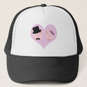 Cute Pig Couple Trucker Hat